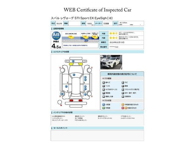 レヴォーグ1.8 STI スポーツ EX 4WD