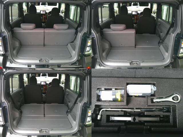 2列目シートを倒せば、ご覧の様なスペースも確保出来ます。分割シートなので使用用途に合わせて片側だけ倒す事も可能です☆