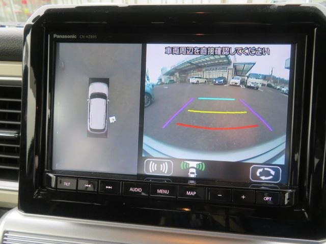 ★全方位カメラパッケージ★4個のカメラから得た画像を車両上方から見下ろしたような映像で表示することで、車と路面の駐車枠の関係を一目で確認できます!