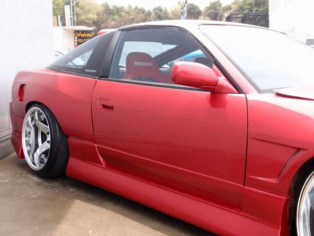 �l�C��180sx�J�X�^���ԗ��̓���!���E�I�ɗL����BN�X�|�[�c���t���G�A���ɑO��X�s���b�g��I�[�o�[�t�F���_�[�Ŕ��͂̃X�^�C��!WORK�G���[�V����T5R18AW�AHKS�ԍ����ȂǑ����̍��z�p�[�c����