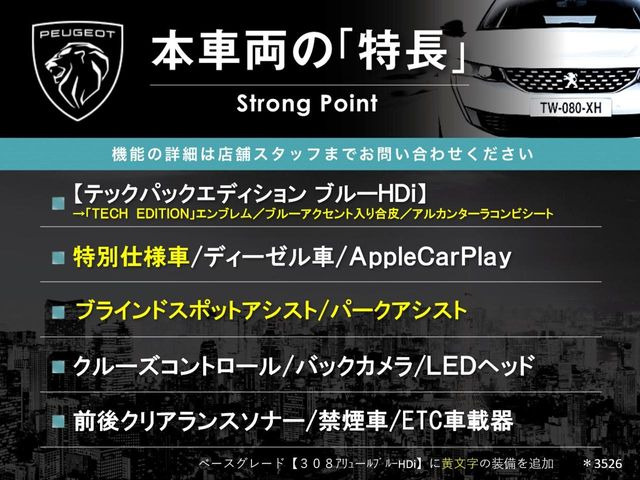 308テックパックエディション ブルーHDi ディーゼル