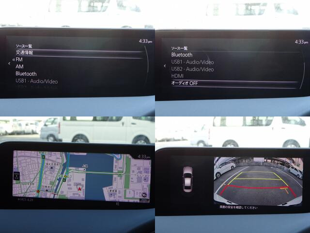 純正ナビ装備でインテリアとの統一感があり、高級感のある仕上がりです。バックカメラ付き。