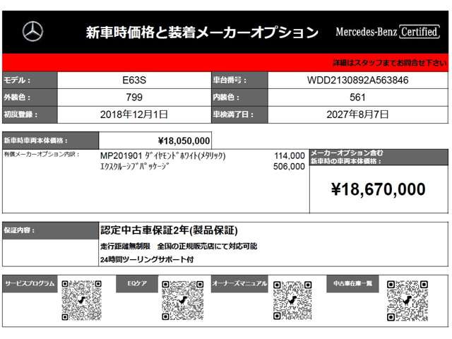 EクラスAMG E63 S 4マチックプラス 4WD