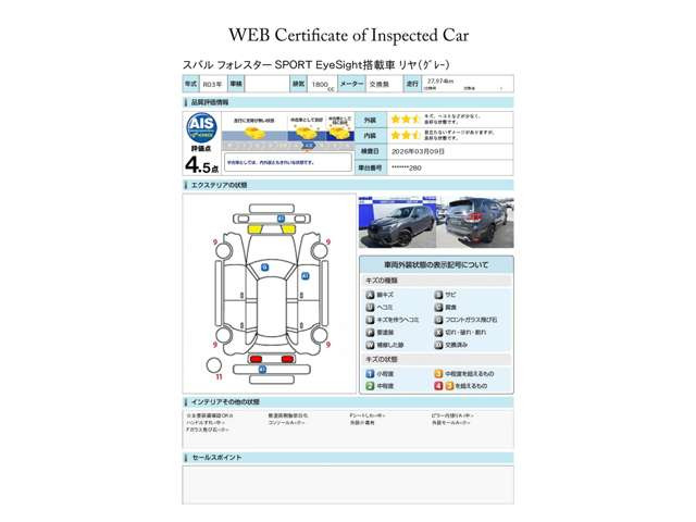 フォレスター1.8 スポーツ 4WD