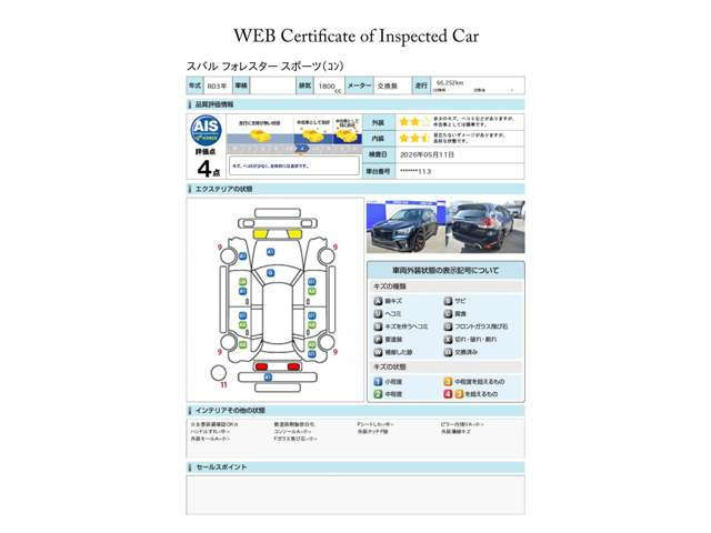フォレスター1.8 スポーツ 4WD