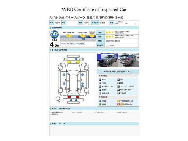 フォレスター1.8 スポーツ 4WD
