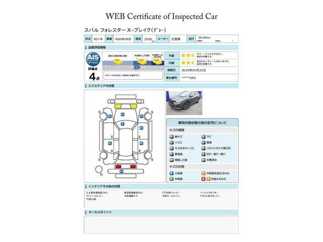 フォレスター2.5 エックスブレイク 4WD