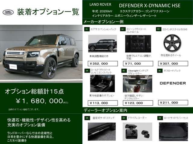ディフェンダー110 X ダイナミック HSE 3.0L D350 ディーゼル 4WD