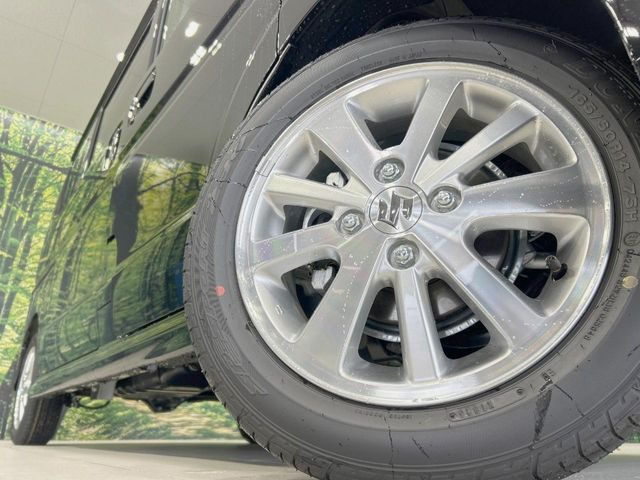 【純正14インチアルミホイール】外観にマッチした純正アルミホイールを装着しております。各種社外アルミホイールや、スタッドレスタイヤも取扱いしております。是非ご相談ください♪