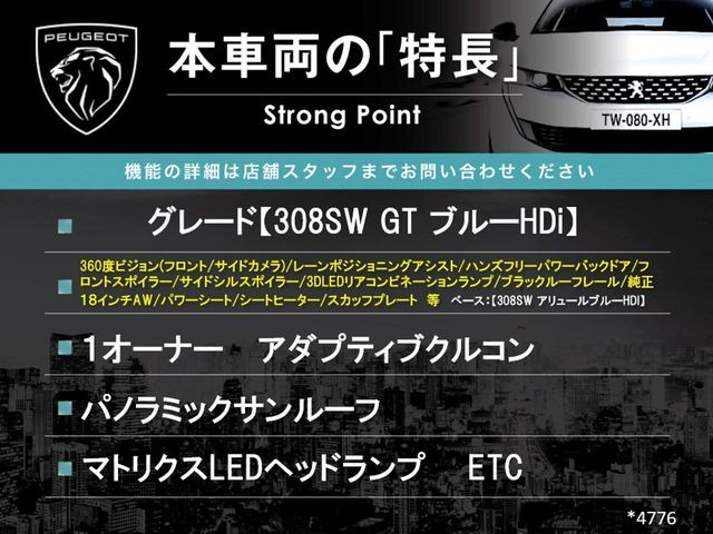 308SWGT ブルーHDi ディーゼル