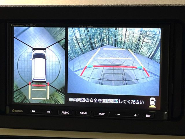 【パノラマモニター】専用のカメラにより、上から見下ろしたような視点で360度クルマの周囲を確認することができます☆死角部分も確認しやすく、狭い場所での切り返しや駐車もスムーズに行えます。