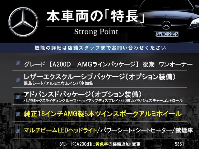 AクラスA200d AMGラインパッケージ
