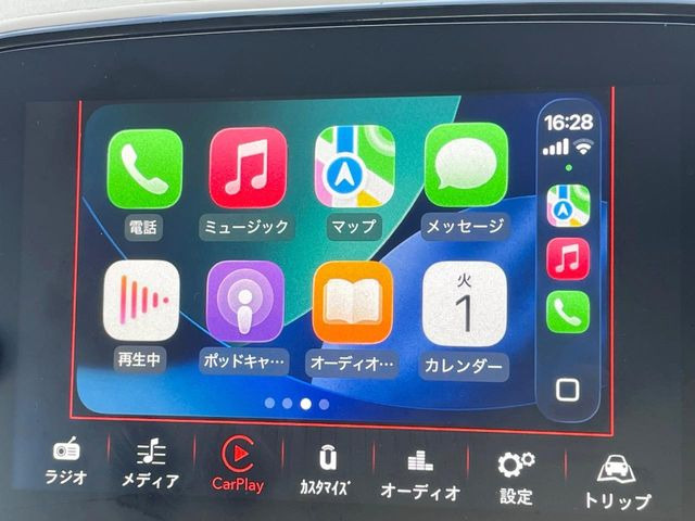 ��Apple Car Play:�X�}�z�Ƃ̗L���ڑ��ŁA�i�r�E�I�[�f�B�I�Đ��ȂǃX�}�z�̃A�v���@�\����ʂł��g����֗��@�\�ł�!