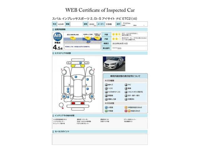 インプレッサスポーツ2.0 i-S アイサイト