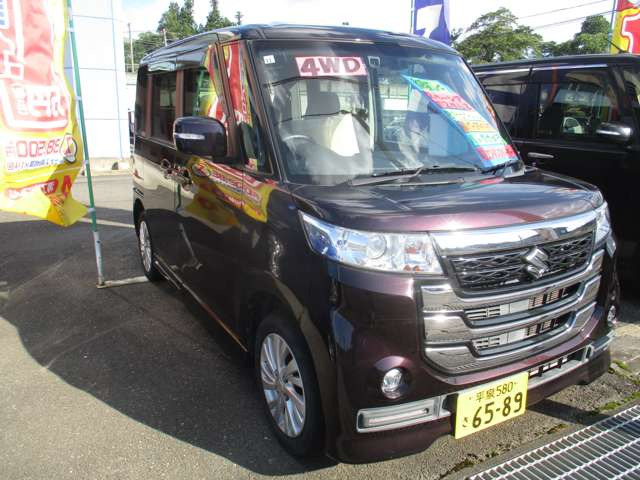 スペーシアカスタムZ ユーティリティパッケージ デュアルカメラブレーキサポート 4WD