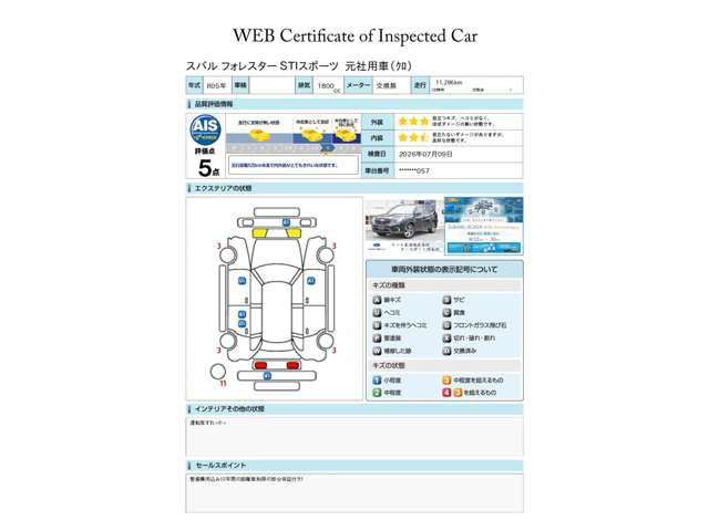 フォレスター1.8 STI スポーツ 4WD