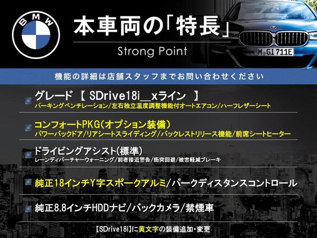 本車両の主な特徴をまとめました。上記の他にもお伝えしきれない魅力がございます。是非お気軽にお問い合わせ下さい。