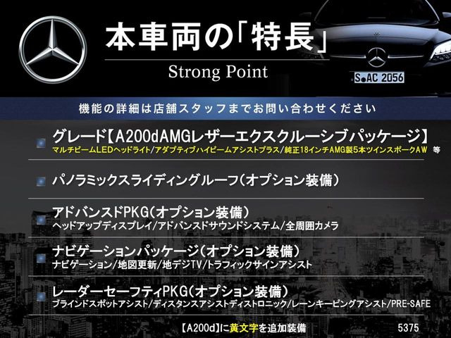 本車両の主な特徴をまとめました。上記の他にもお伝えしきれない魅力がございます。是非お気軽にお問い合わせ下さい。