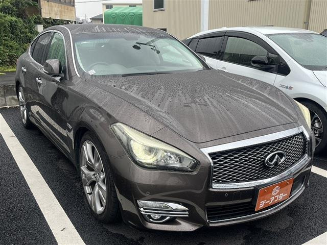 フーガハイブリッド(日産) 3.5　禁煙車 黒革シート 純正ナビ フルセグ 中古車画像