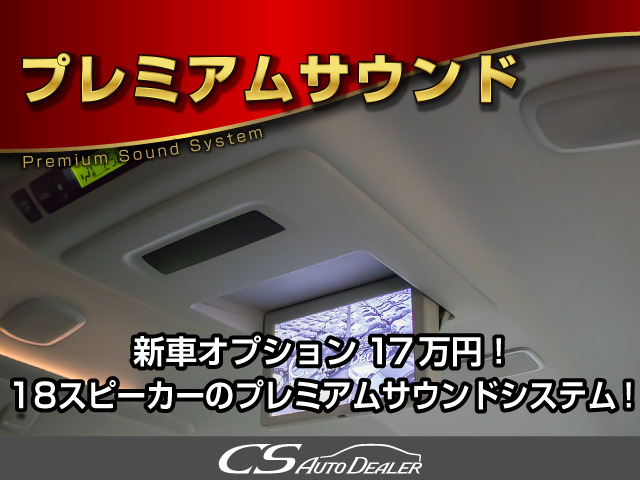 高音質な『プレミアムサウンドシステム』18スピーカー完備!メーカーナビ&10インチ後席フリップダウンモニター!