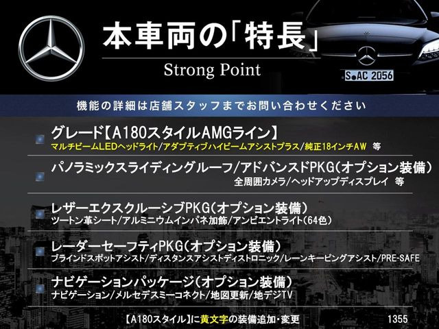 本車両の主な特徴をまとめました。上記の他にもお伝えしきれない魅力がございます。是非お気軽にお問い合わせ下さい。