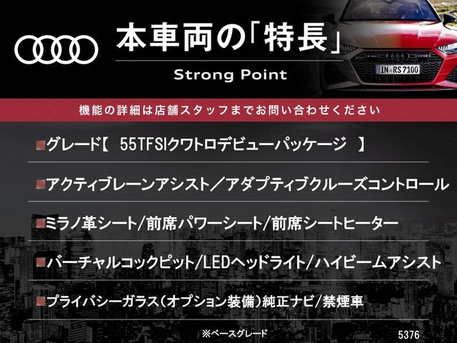 本車両の主な特徴をまとめました。上記の他にもお伝えしきれない魅力がございます。是非お気軽にお問い合わせ下さい。