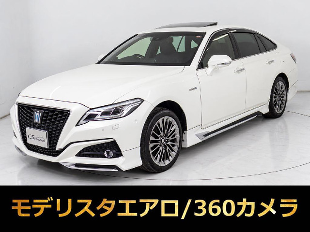クラウン(トヨタ) ハイブリッド 2.5 G Four 4WD　EX 4WD サンルーフ 黒革 モデリスタ BSM 中古車画像